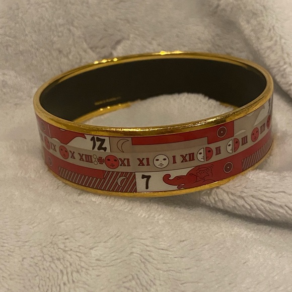 Vintage Hermes Moon Phase Roman Numeral Bangle Bracelet - Picture 9 of 10